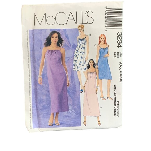 McCalls Other - McCalls 3234 Dress Sewing Pattern Size 4-6-8-10 Womens Casual Formal